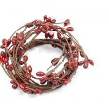 1.5 IN CANDLE RING; 115 BERRIES; RED