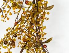 BOXWOOD/BERRY GARLAND WITH TWIGS, HW, 58 IN, OLIVE